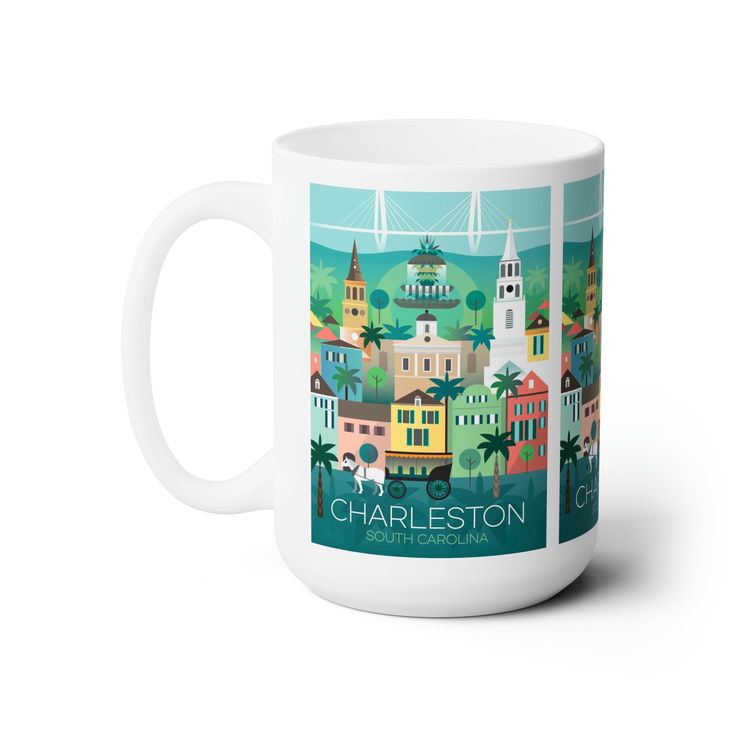 Tasse en céramique Charleston 11oz ou 15oz 