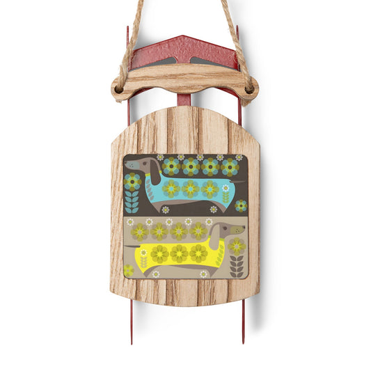 Dachshund Sled Ornament