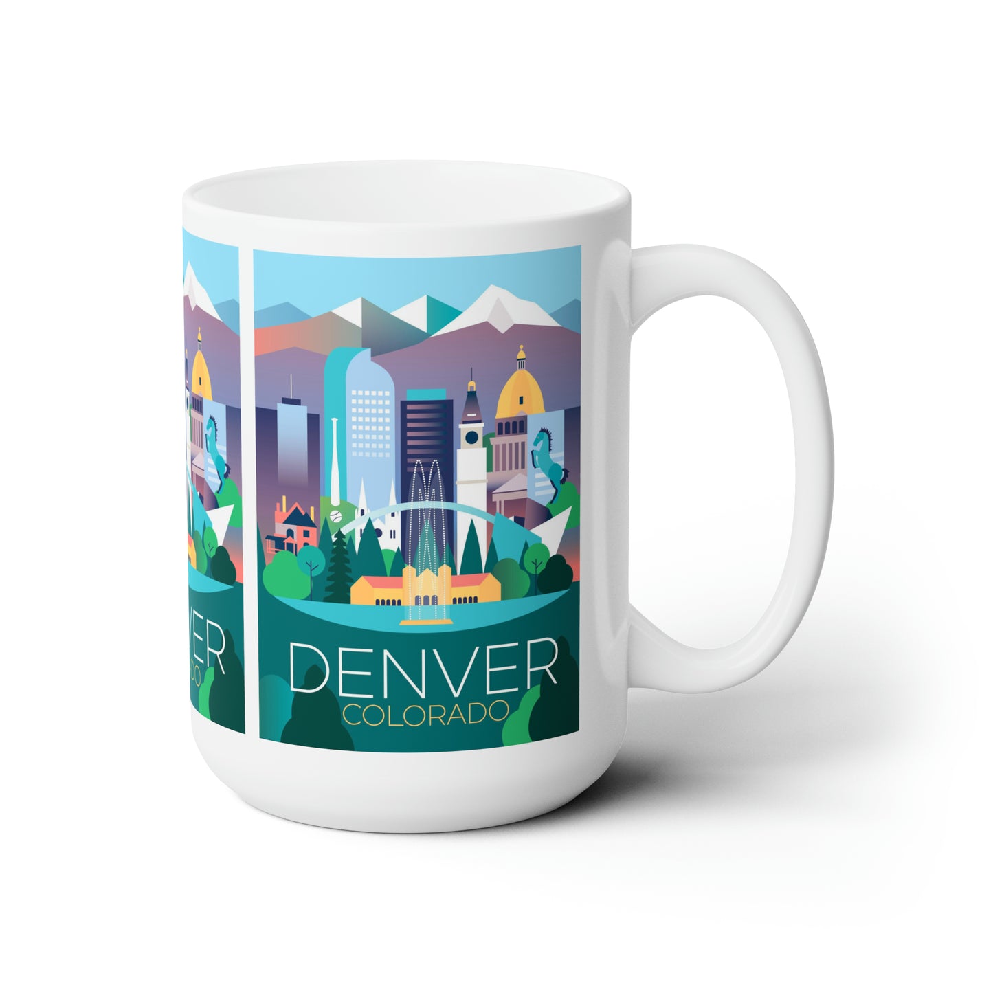 Tasse en céramique Denver 11oz ou 15oz 