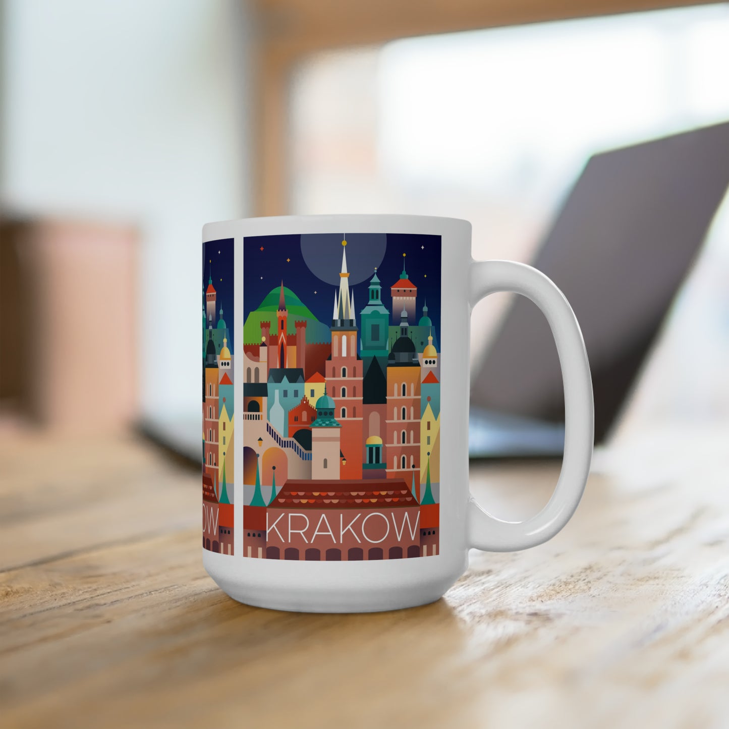 Tasse en céramique de Cracovie 11oz ou 15oz 