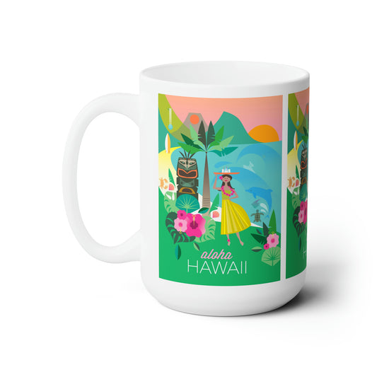 Tasse en céramique Hawaï 11oz ou 15oz 