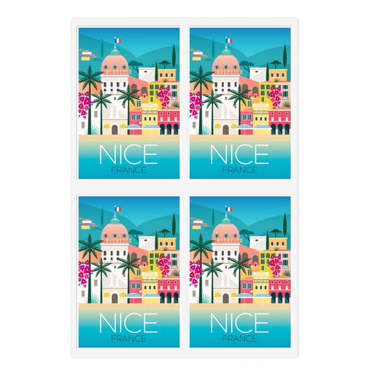 Nizza, Frankreich Stickerbogen