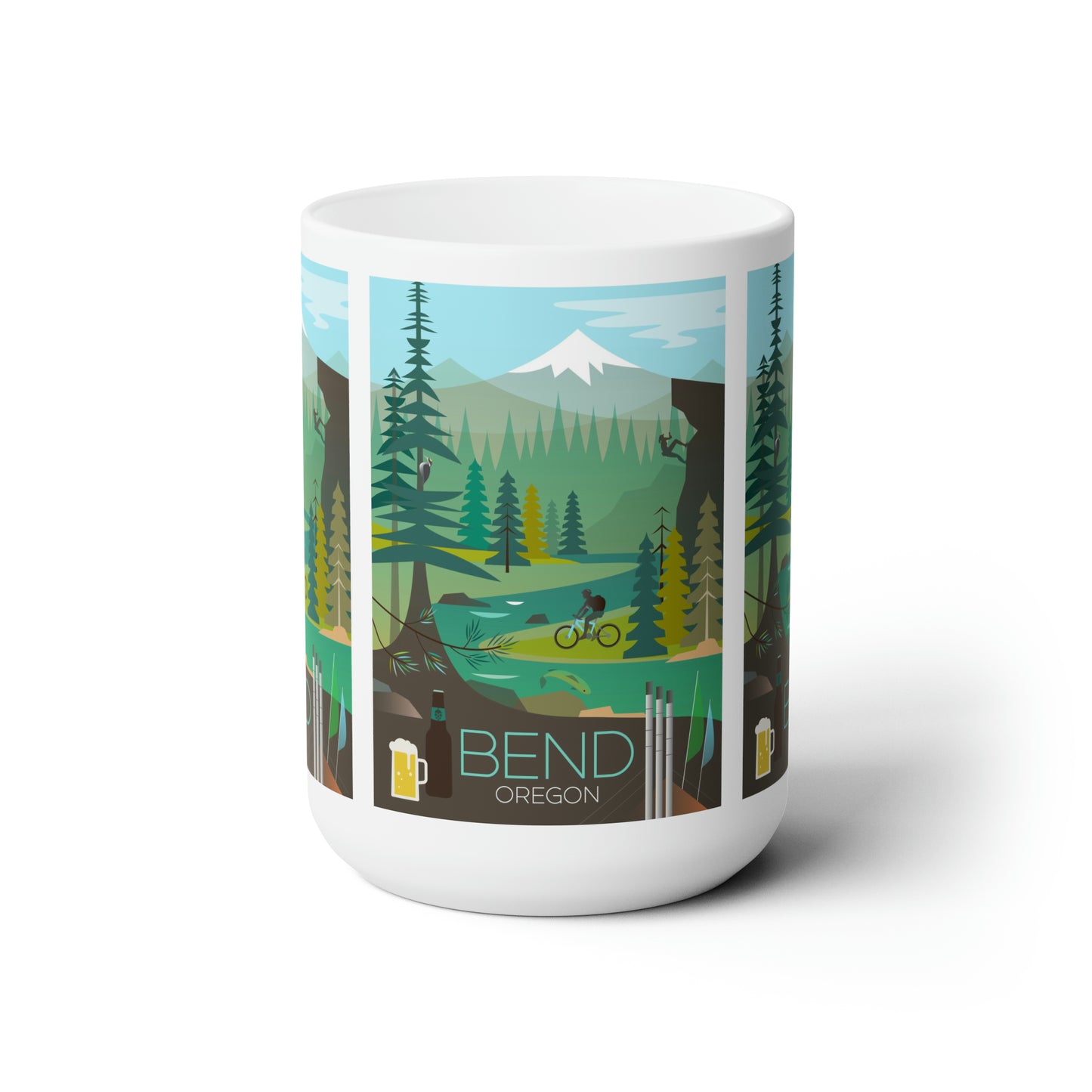 Bend, Oregon Tasse en céramique 11oz ou 15oz