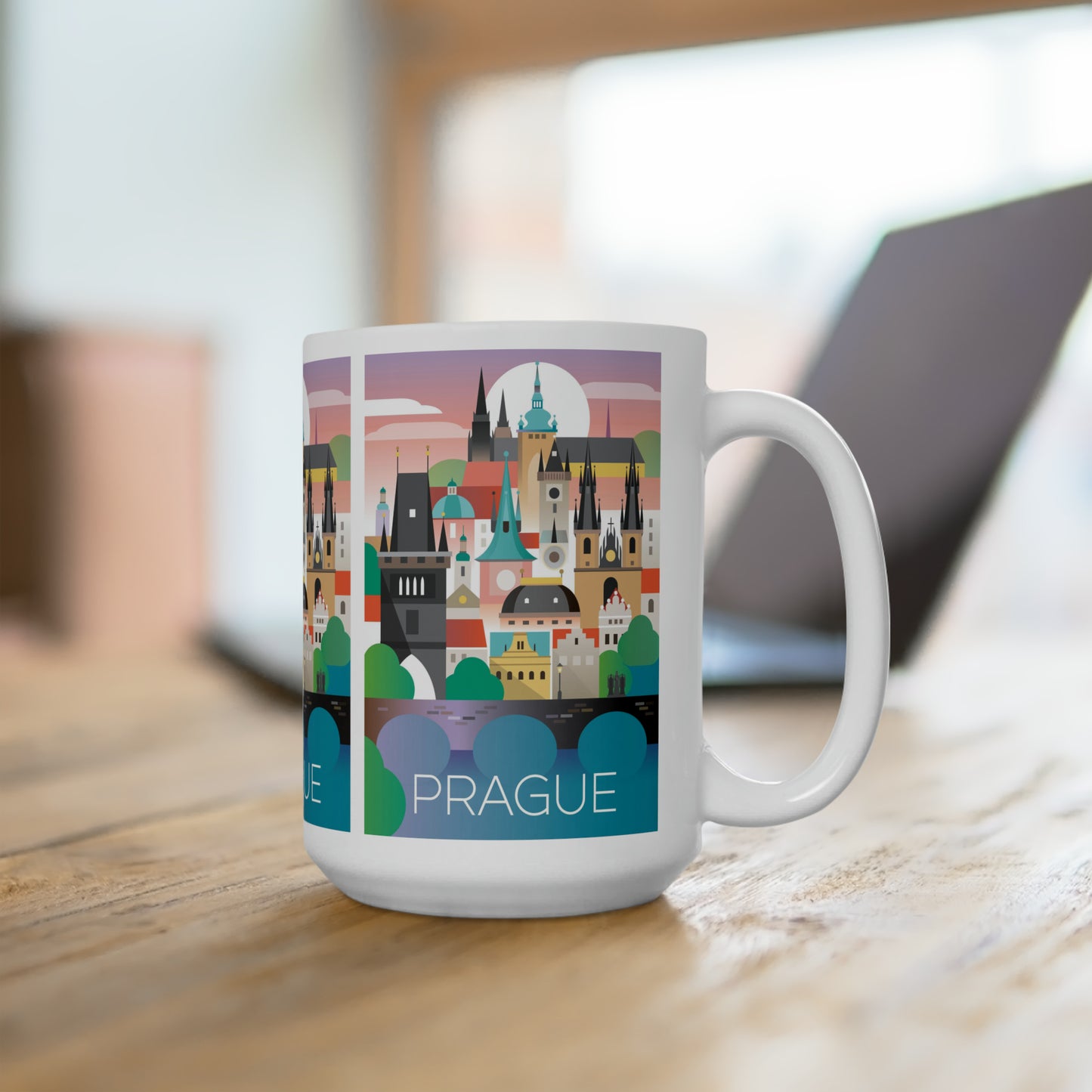 Tasse en céramique Prague 11oz ou 15oz 