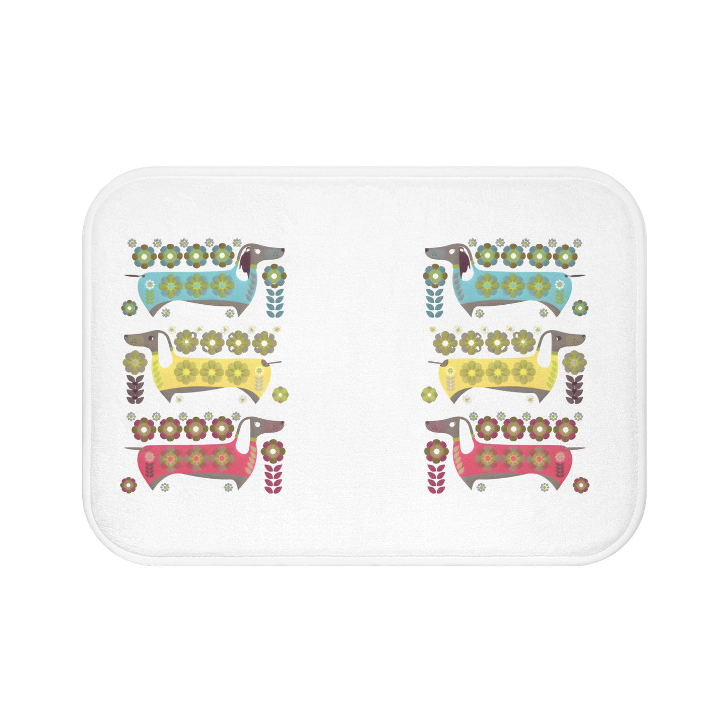 Dachshunds for Days Bath Mat, Non-Slip Bathroom Rug