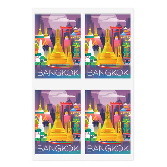 Bangkok-Aufkleberblatt