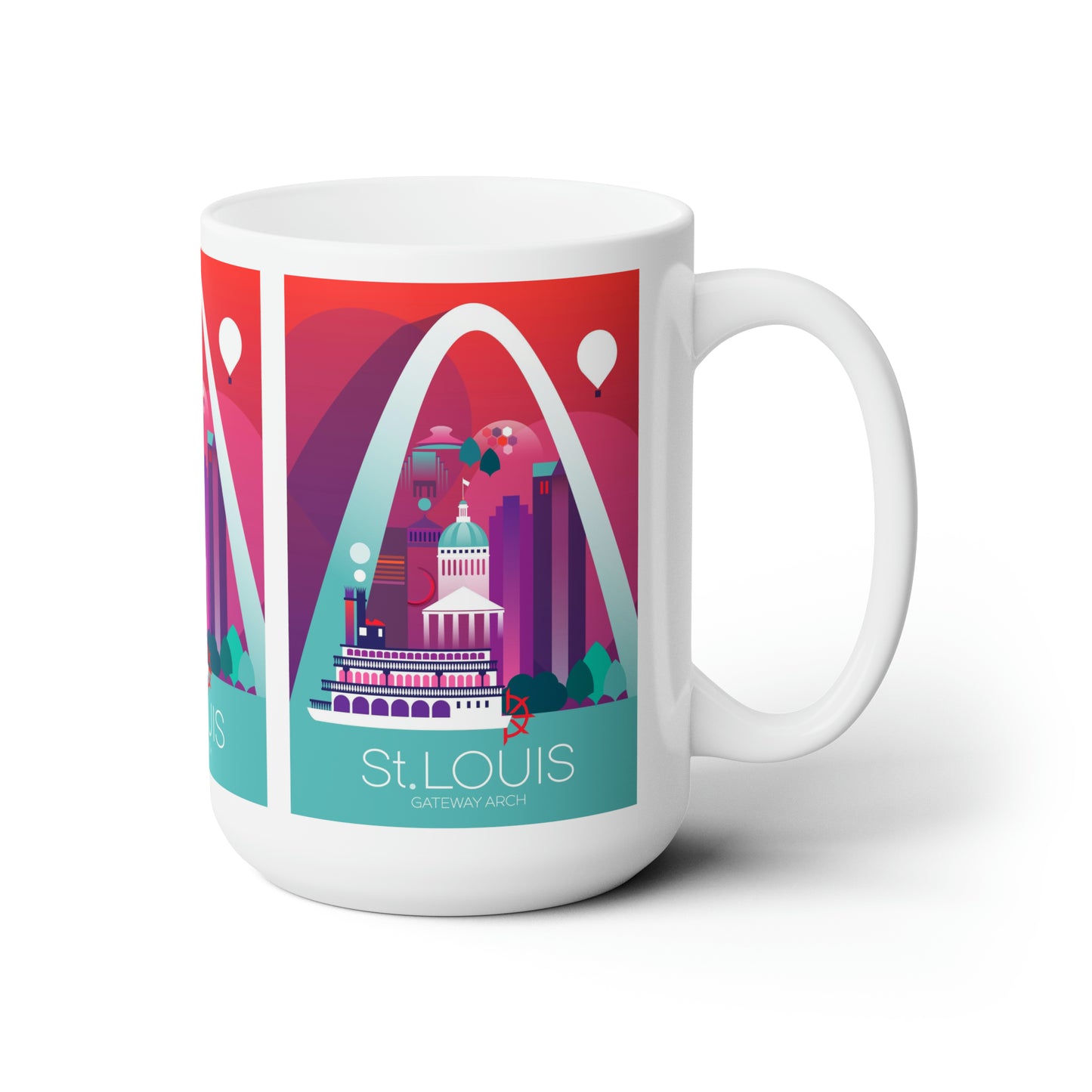 Tasse en céramique St Louis 11oz ou 15oz 