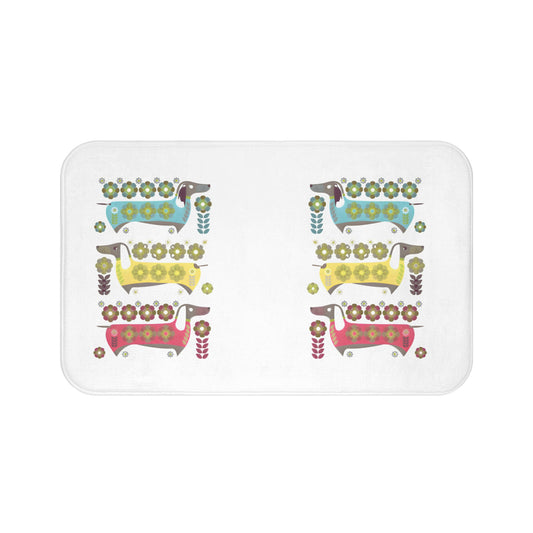 Dachshunds for Days Bath Mat, Non-Slip Bathroom Rug