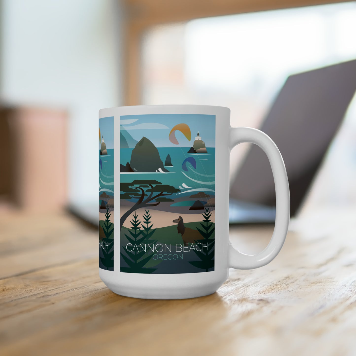 Tasse en céramique Cannon Beach 11oz ou 15oz 