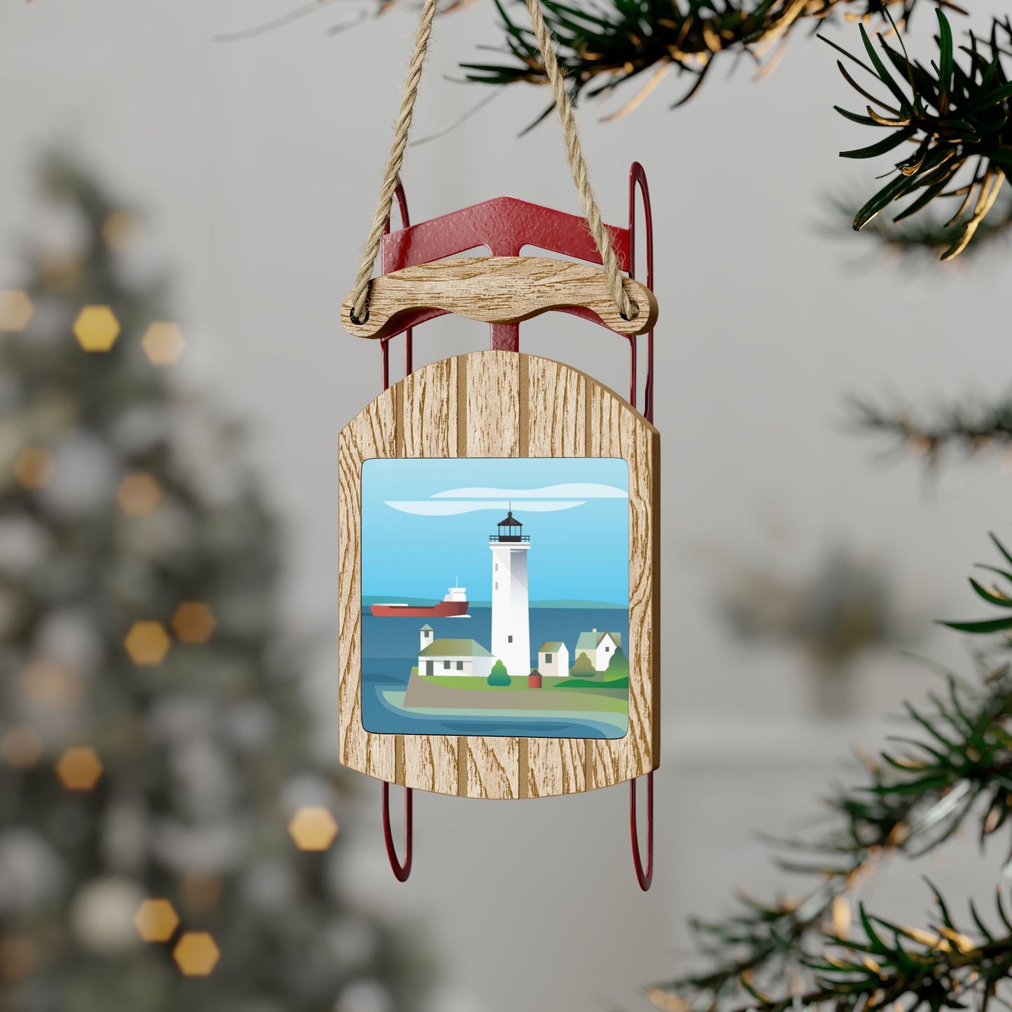 Cape Vincent Sled Ornament