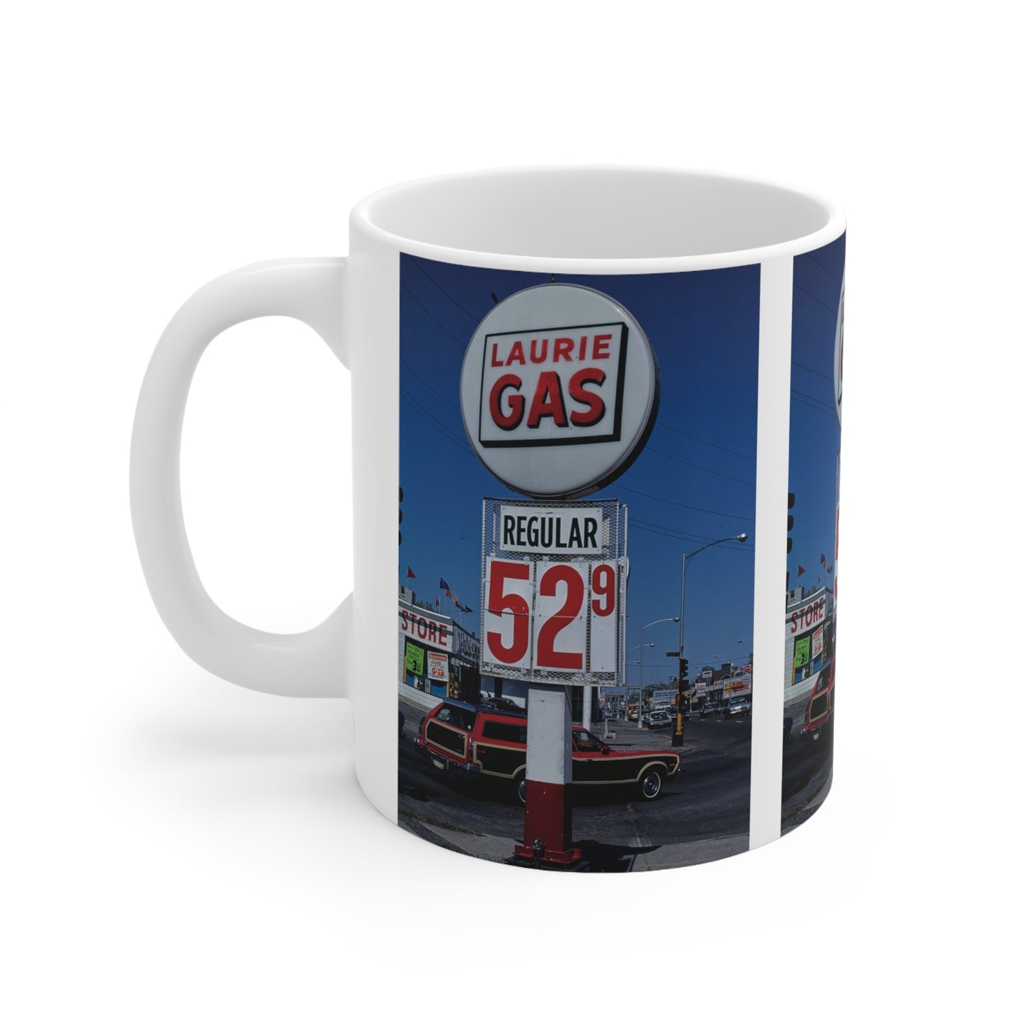 ROADSIDE MUGS - Laurie Gas Ceramic Mug 11oz