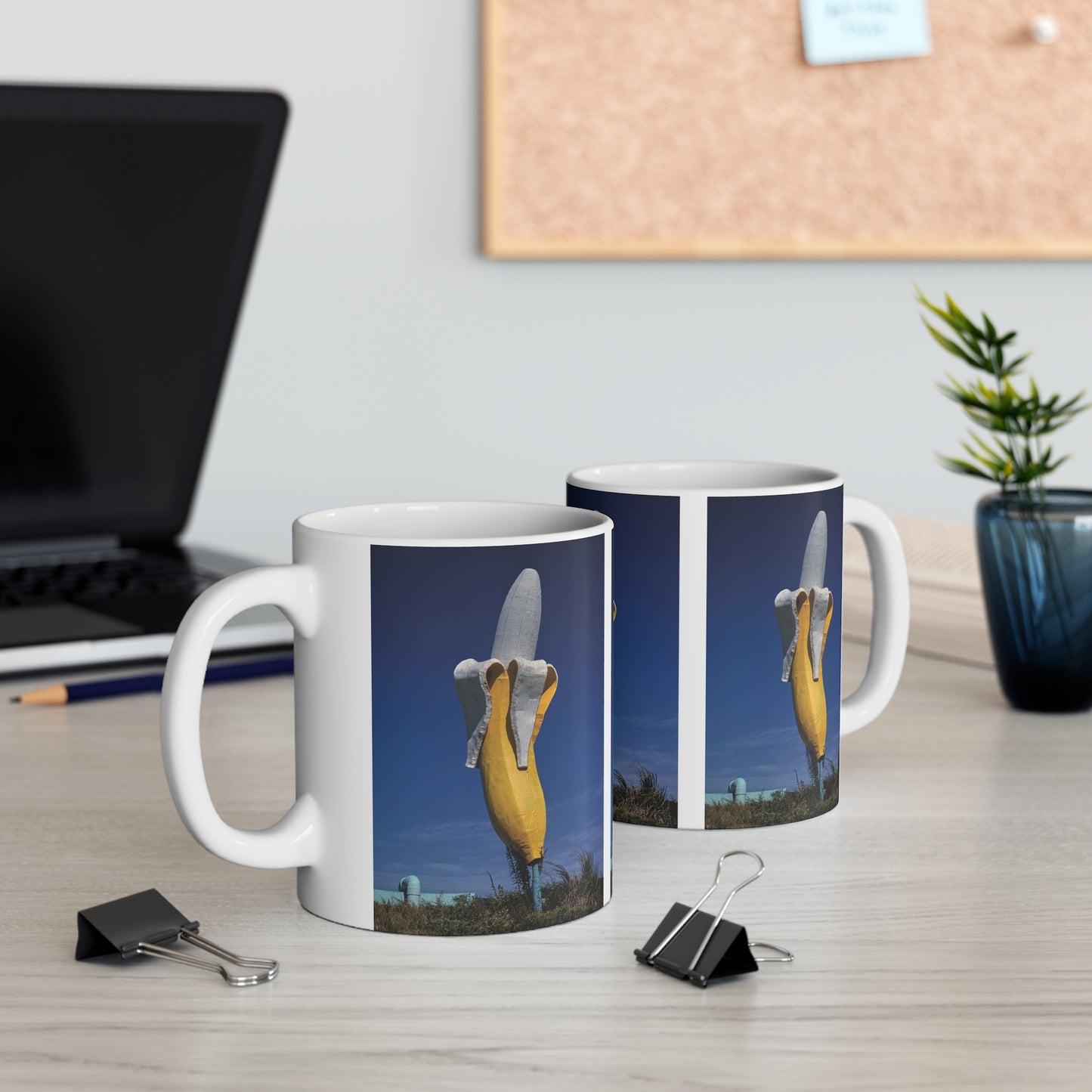 ROADSIDE MUGS – Bananen-Keramikbecher, 325 ml