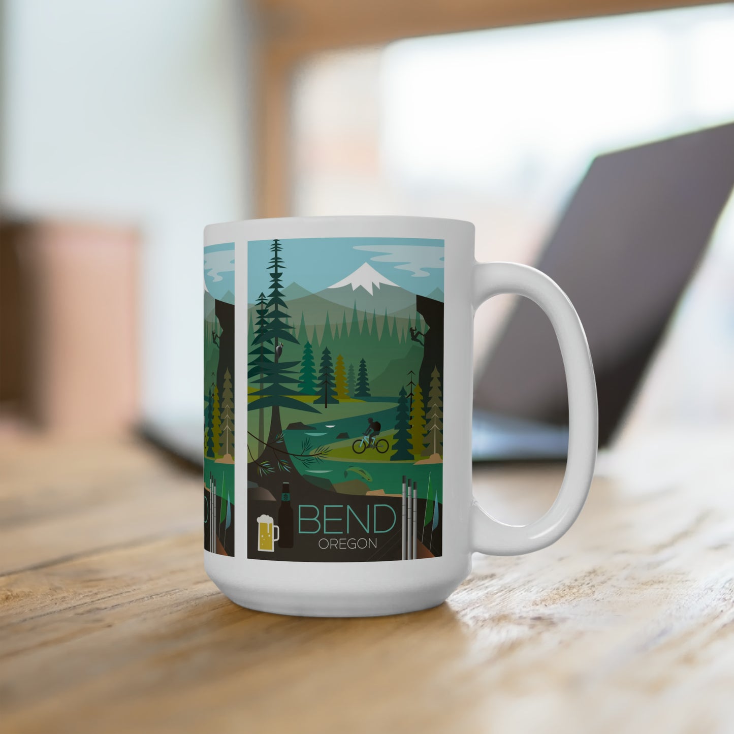 Bend, Oregon Tasse en céramique 11oz ou 15oz