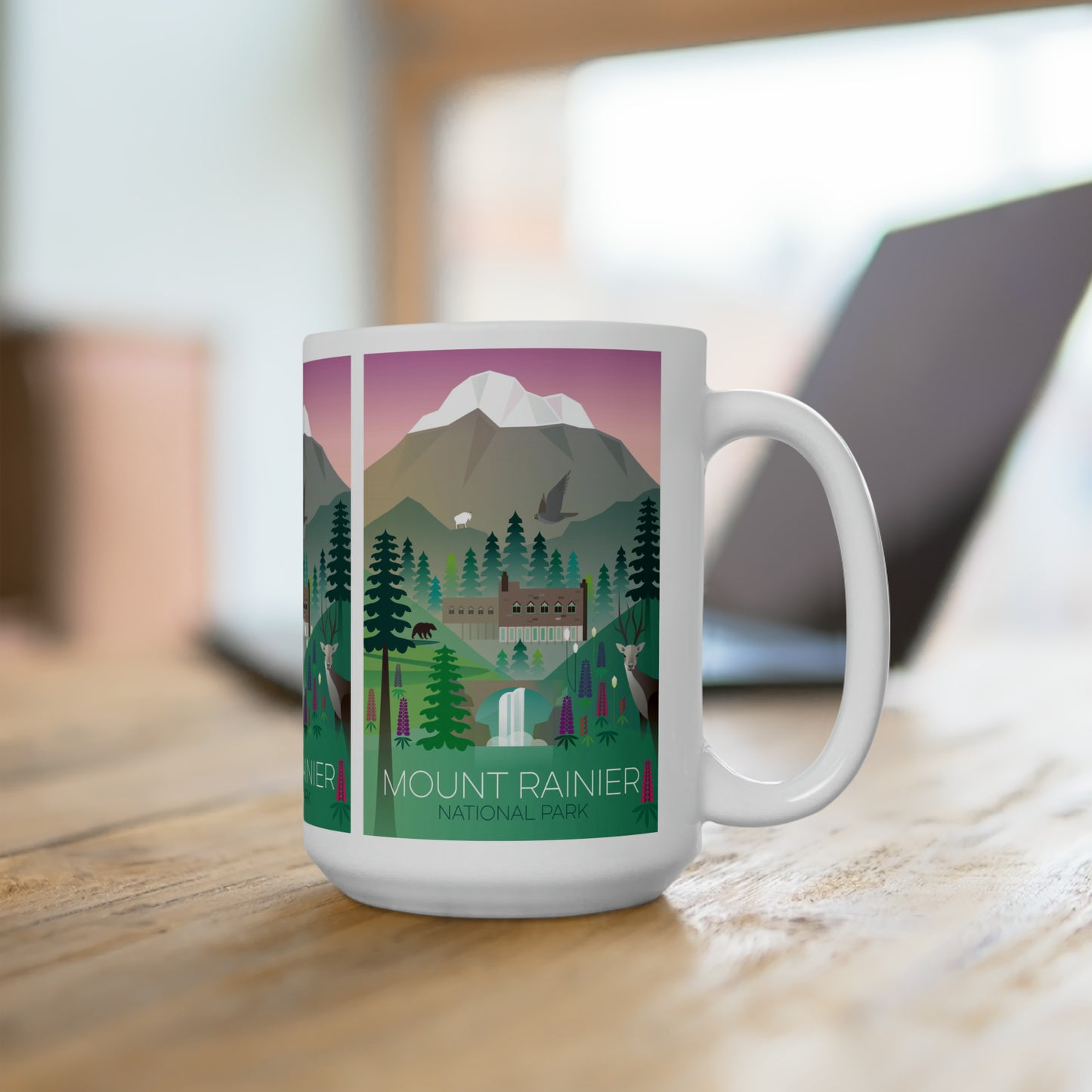 Mount Rainier Ceramic Mug 11oz or 15oz