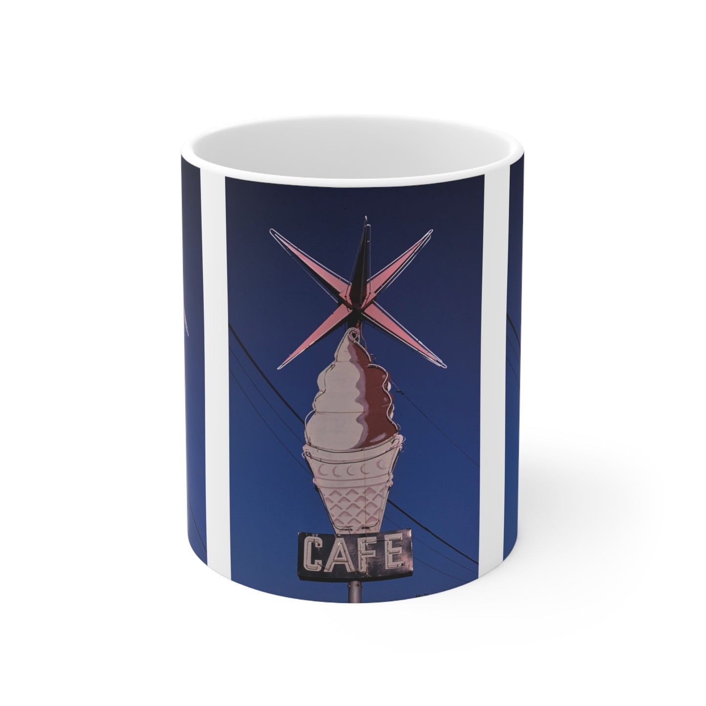 ROADSIDE MUGS - Ice Cream Cafe Ceramic Mug 11oz