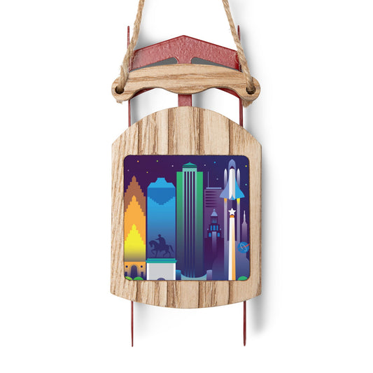Houston Sled Ornament