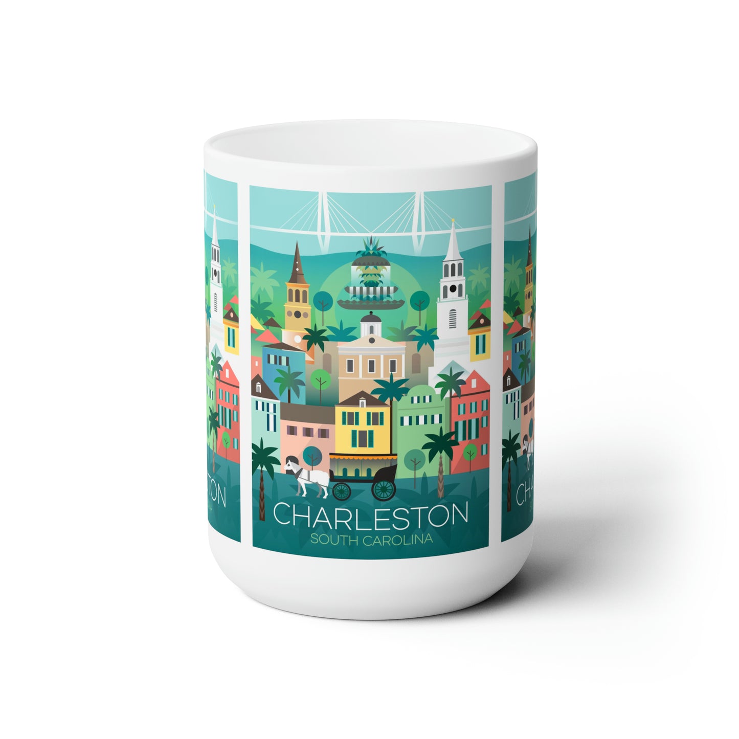 Tasse en céramique Charleston 11oz ou 15oz 