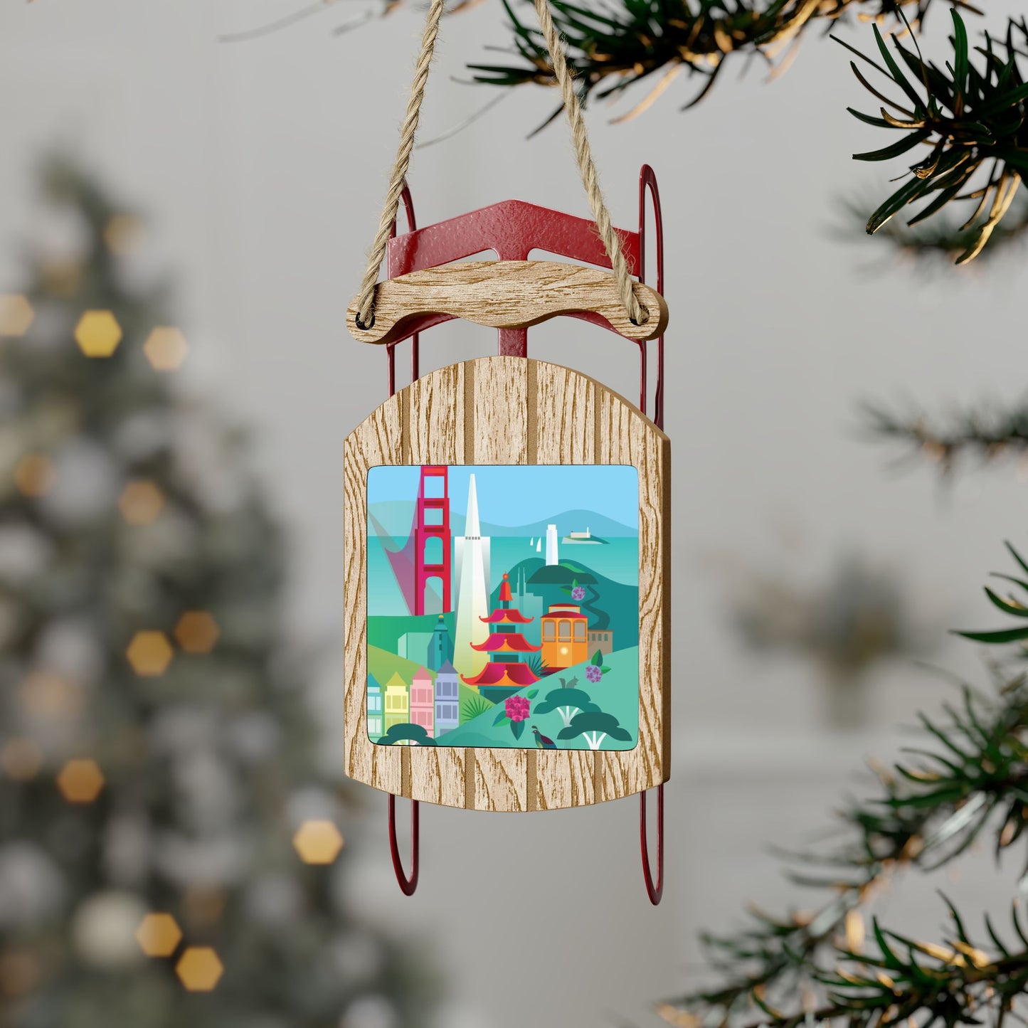 San Francisco Sled Ornament