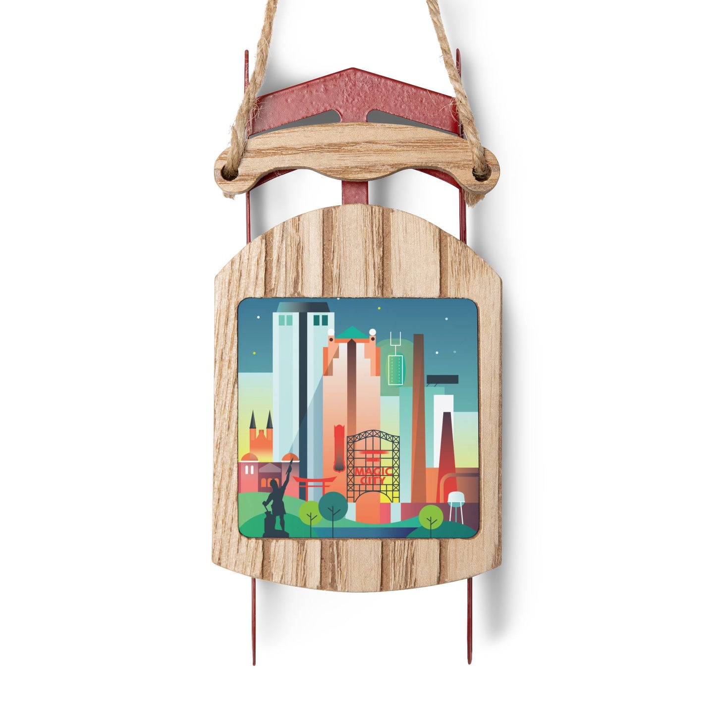 Birmingham, Alabama Sled Ornament