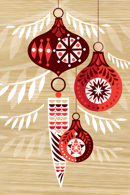 Christmas Ornaments Postcard
