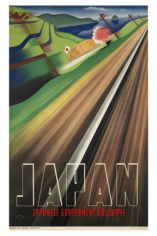 Japan Railways Vintage Postcard