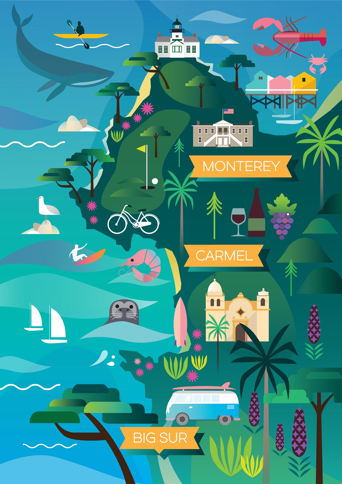 LTP - Monterey + Carmel Postcard