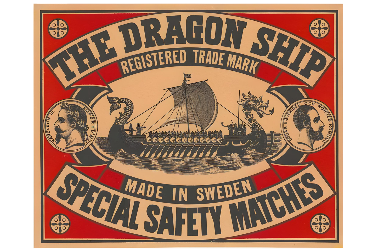 The Dragon Ship Matches Postal Card