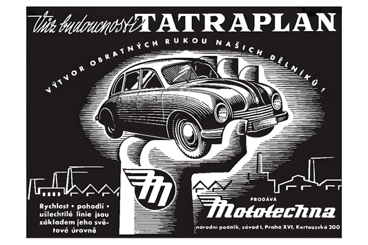 Tatraplan Auto Postal Card