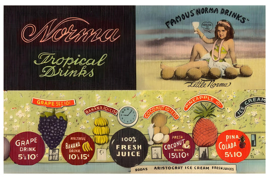 Norma Tropical Drinks Postal Card