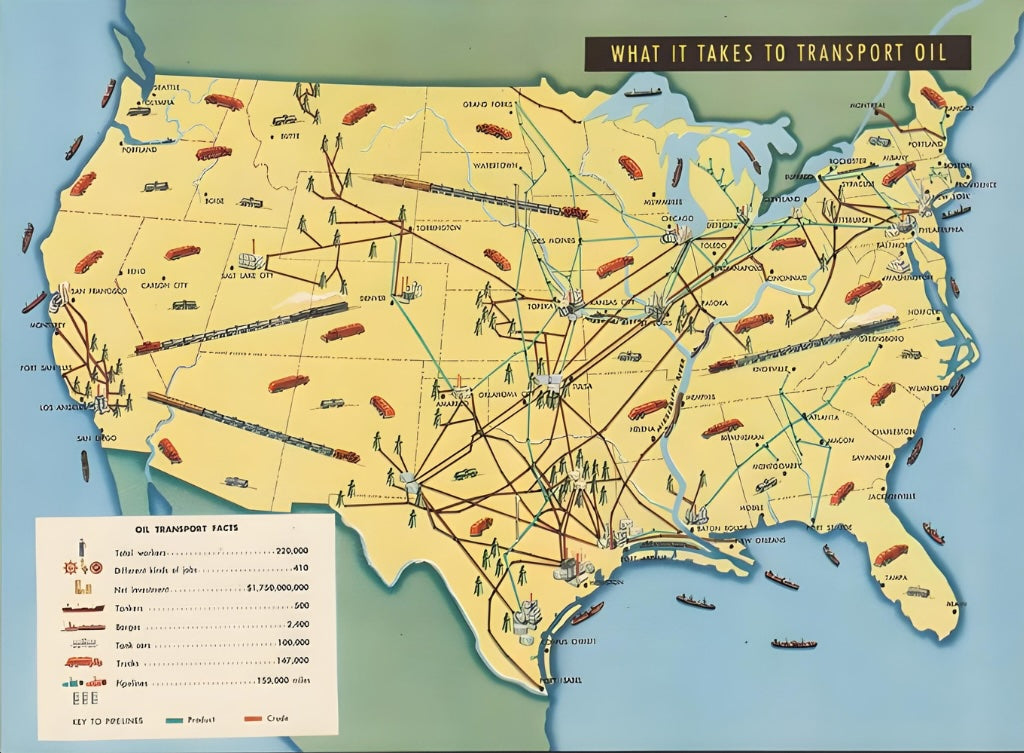 What It Takes to Transport Oil Postal Card