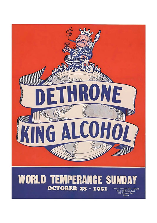 Dethrone King Alcohol Postal Card