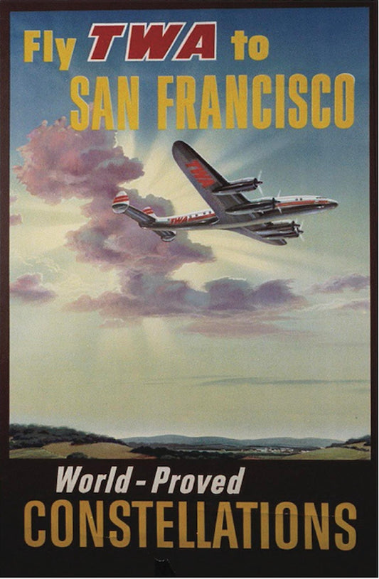 San Francisco TWA Vintage Postcard