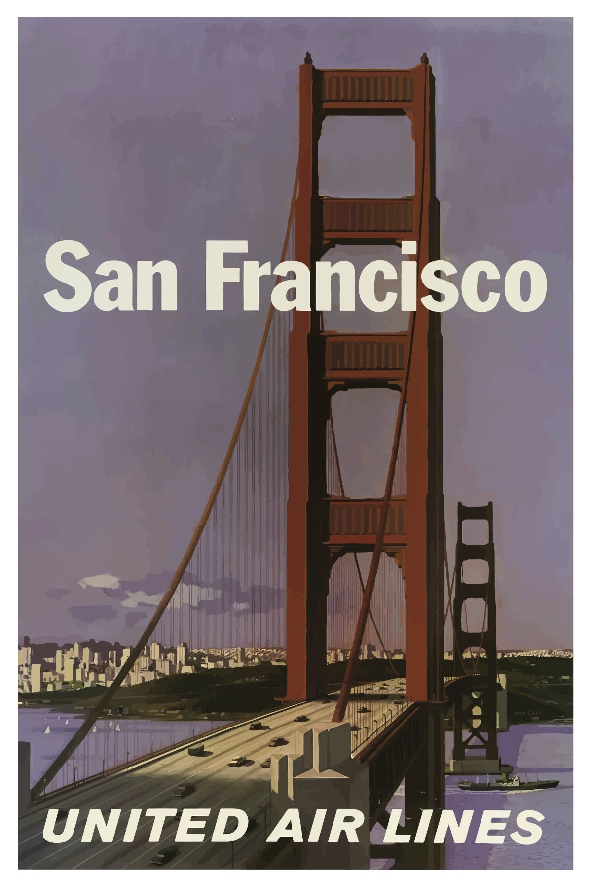 San Francisco UAL Postal Card