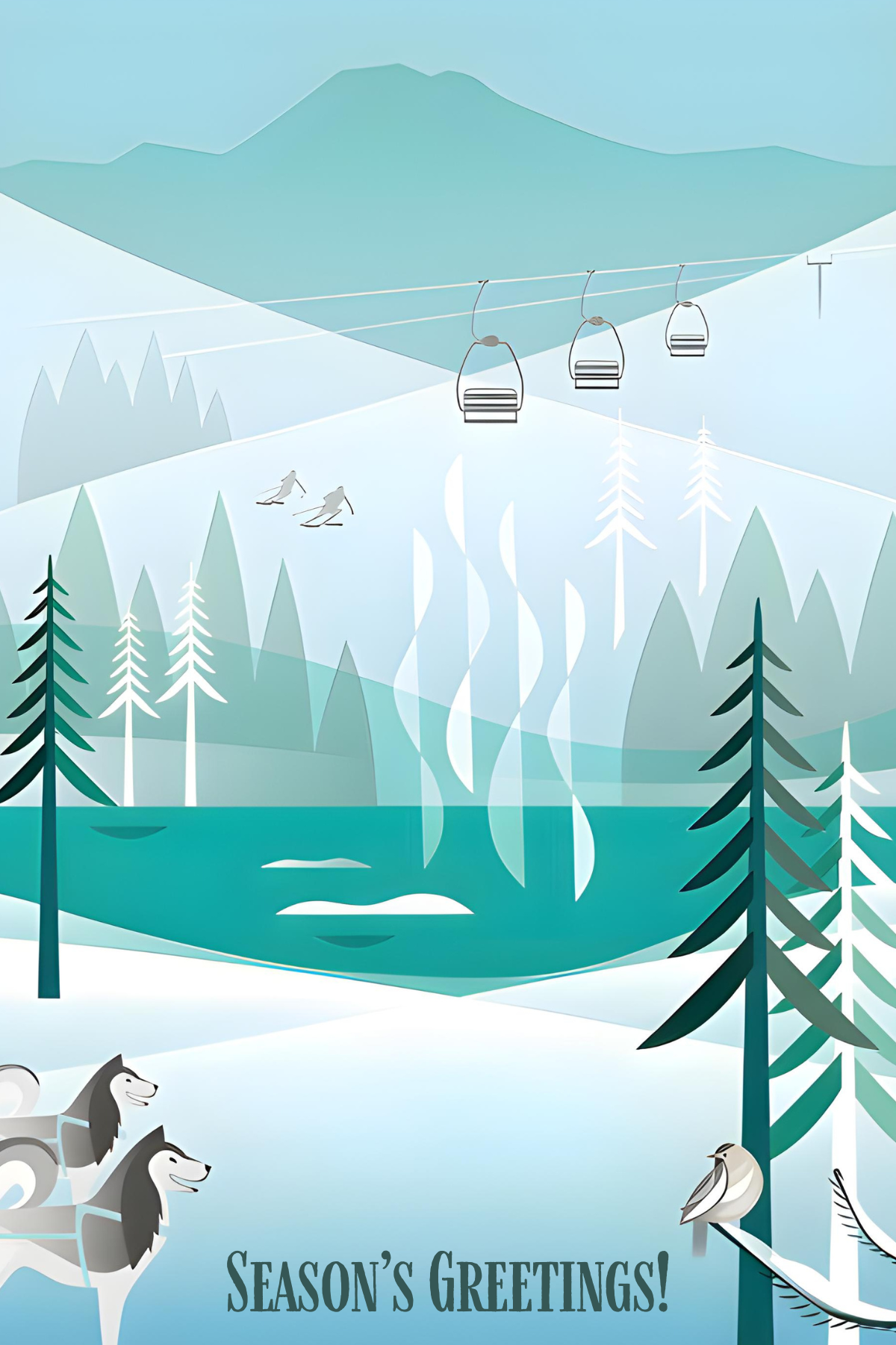 Pagosa Springs Season's Greetings Postcard