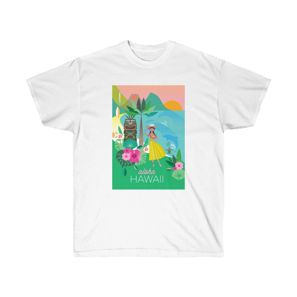 T-SHIRT EN COTON ULTRA UNISEXE HAWAII