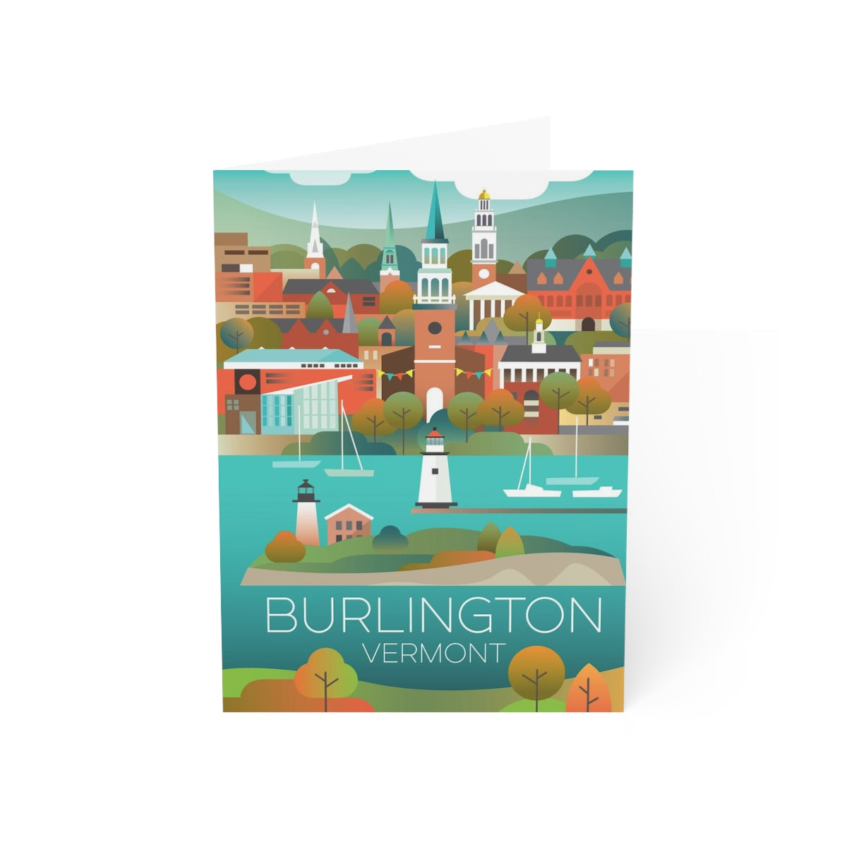 Burlington gefaltete matte Notizkarten + Umschläge (10 Stück) 