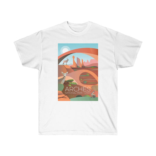 ARCHES NATIONAL PARK T-SHIRT UNISEXE EN ULTRA COTON