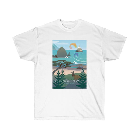 T-SHIRT EN COTON ULTRA UNISEXE CANNON BEACH