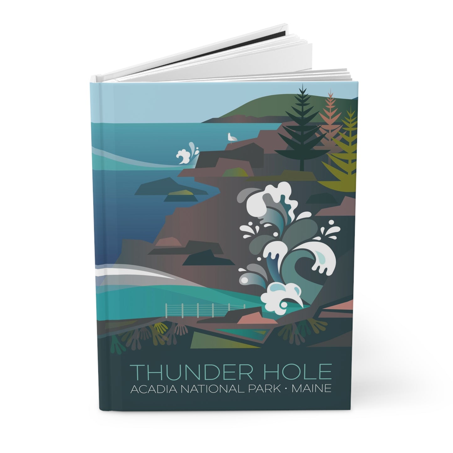 Acadia-Nationalpark, Thunder Hole Hardcover-Notizbuch