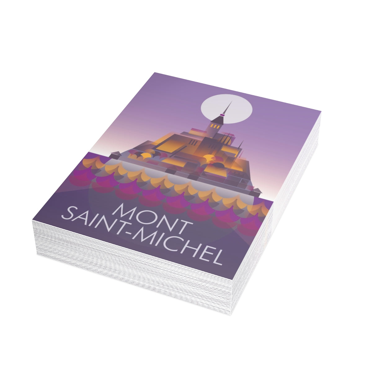 Mont Saint-Michel gefaltete Notizkarten + Umschläge (10 Stück)