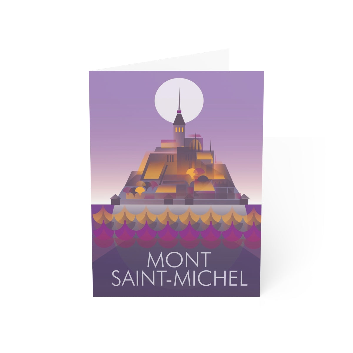 Cartes pliées Mont Saint-Michel + Enveloppes (10pcs)
