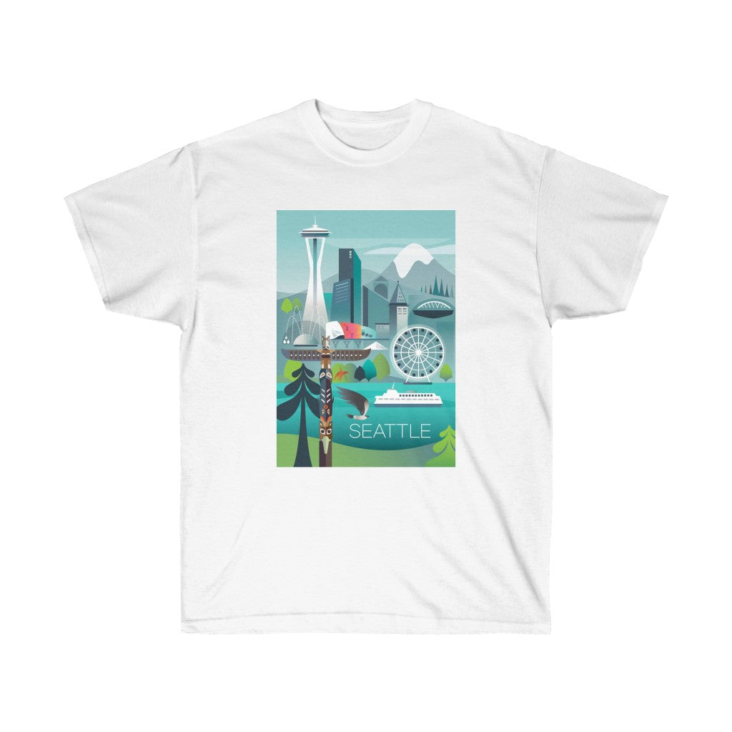 T-SHIRT EN COTON ULTRA UNISEXE SEATTLE