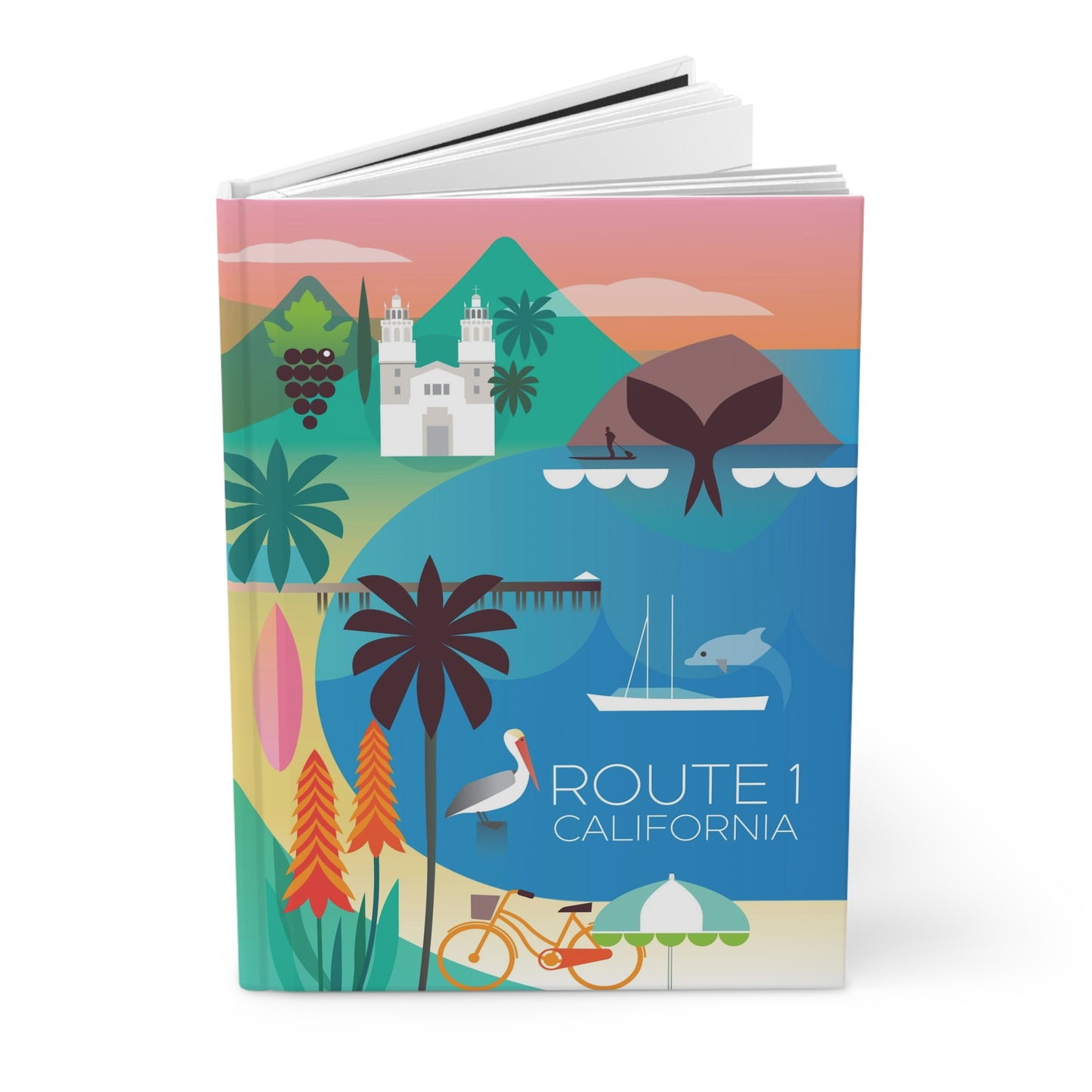 Route 1 Hardcover-Tagebuch