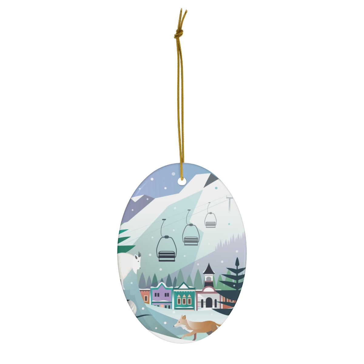 Crested Butte Ceramic Ornament