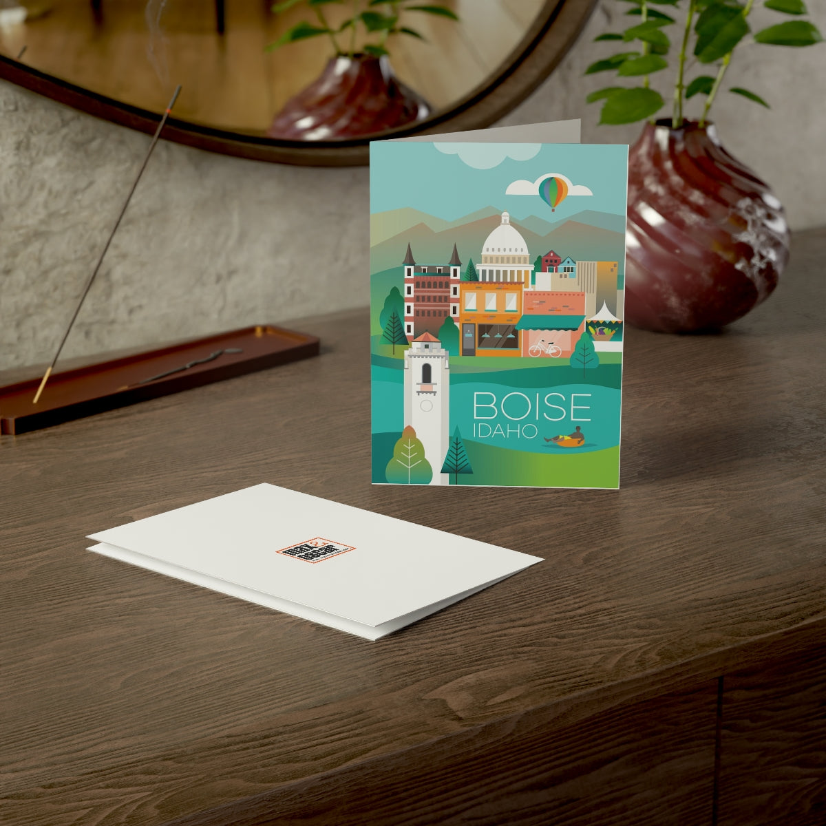 Boise gefaltete matte Notizkarten + Umschläge (10 Stück)