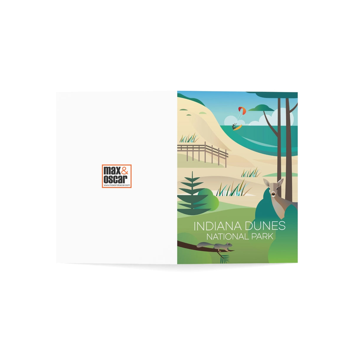 Gefaltete matte Notizkarten + Umschläge des Indiana Dunes National Park (10 Stück)