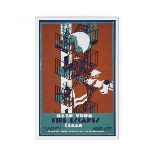 Keep Your Fire Escapes Clear Magnet