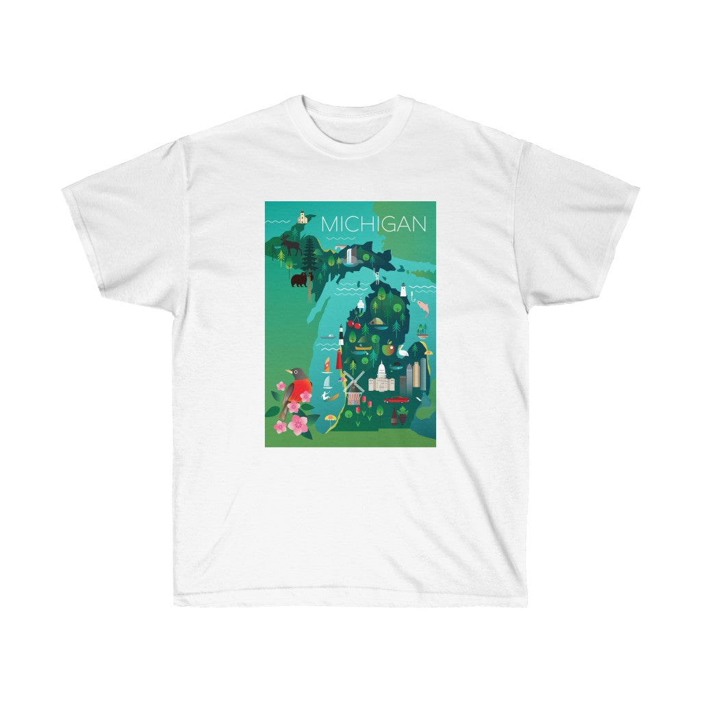 MICHIGAN UNISEX ULTRA COTTON TEE