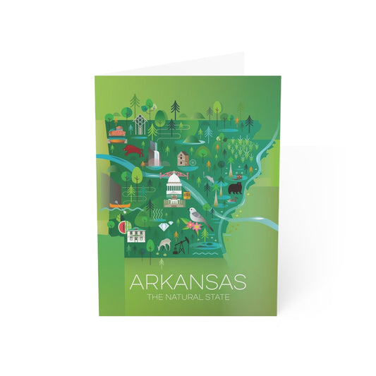 Arkansas gefaltete matte Notizkarten + Umschläge (10 Stück)