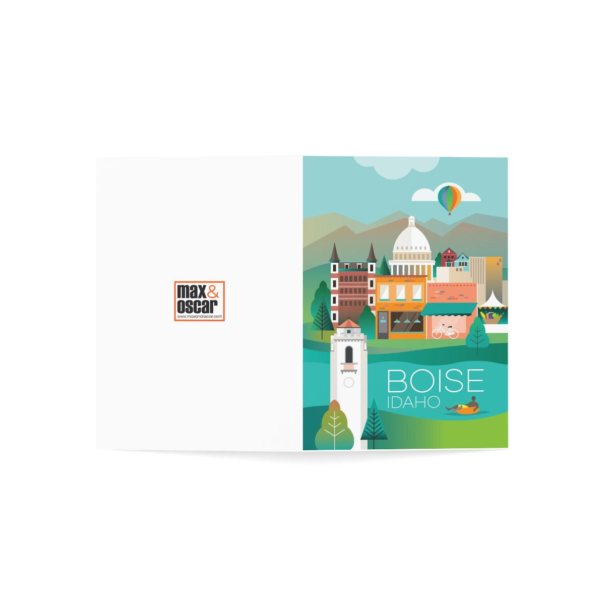 Boise gefaltete matte Notizkarten + Umschläge (10 Stück)